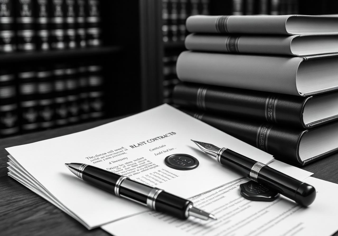 Sworn legal translation of contracts with notary seal and law books